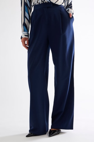 Pantalon taille haute - Bleu foncé