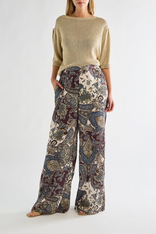 Pantalon - Marron et bleu foncé