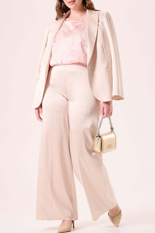 Pantalon taille haute - Beige