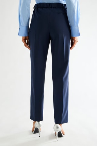 Pantalon taille haute - Bleu foncé