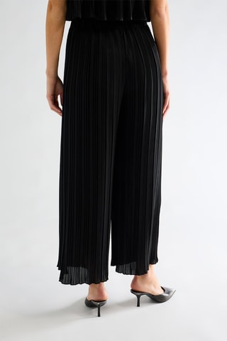 Pantalon plissé taille haute - Noir