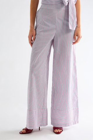 Pantalon taille haute - Bordeaux