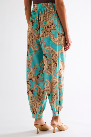 Pantalon taille haute - Vert d'eau