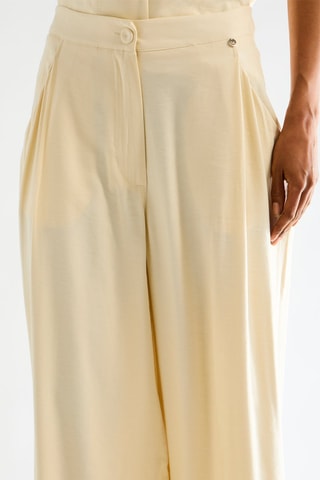 Pantalon taille haute - Ivoire