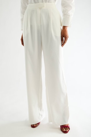 Pantalon taille haute - Blanc
