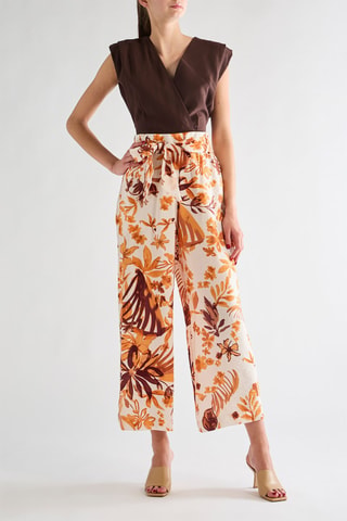 Pantalon taille haute - Ecru