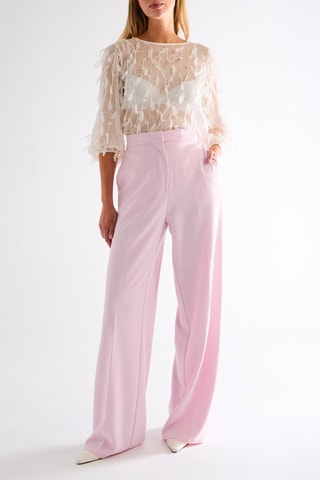 Pantalon taills haute - Rose poudré
