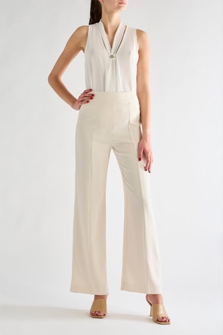 Pantalon taille haute - Ivoire