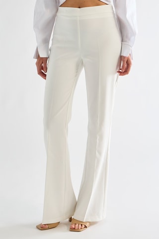 Pantalon taille haute - Blanc