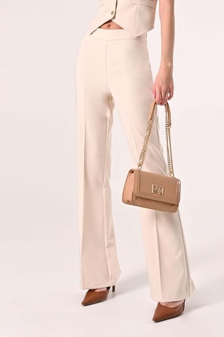 Pantalon taille haute - Beige