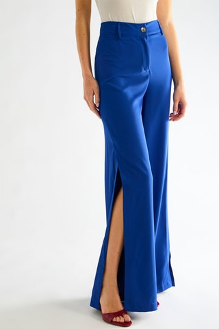Pantalon taille haute - Bleu roi