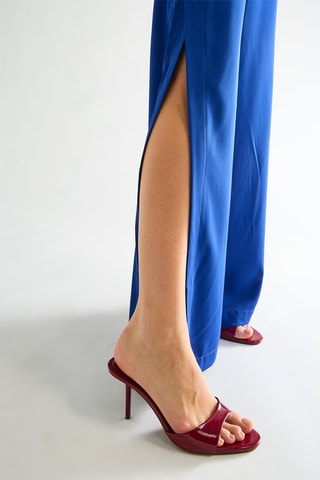Pantalon taille haute - Bleu roi