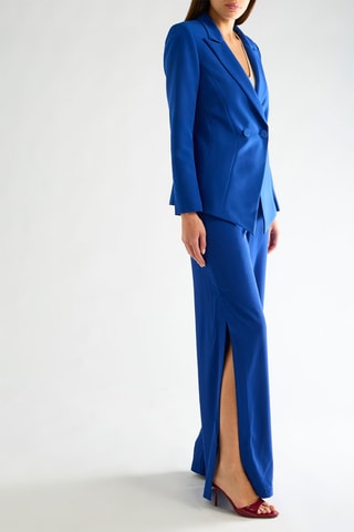 Pantalon taille haute - Bleu roi