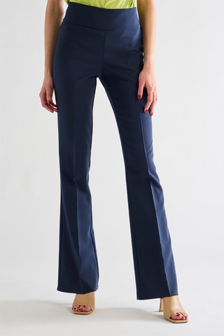 Pantalon taille haute - Bleu marine