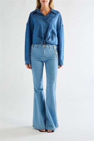 Jean taille haute - Bleu