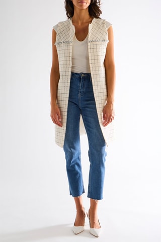 Veste longue sans manches - Blanc