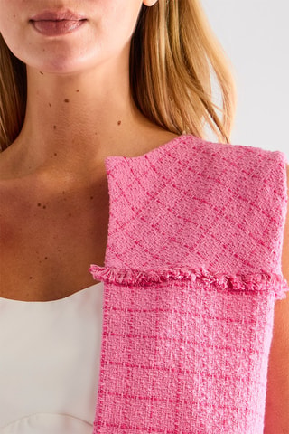 Veste longue sans manches - Fuchsia
