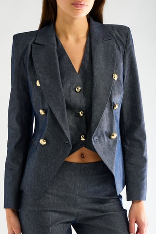 Veste en jean - Bleu marine