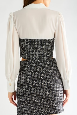 Crop top - Blanc et noir