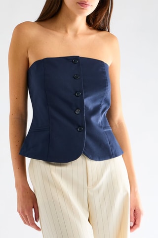 Top bustier - Bleu marine