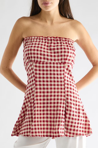 Top bustier - Rouge