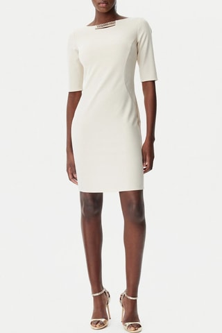 Robe fourreau - Beige
