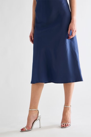 Robe midi - Bleu marine
