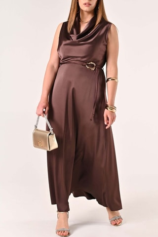 Robe longue - Marron foncé