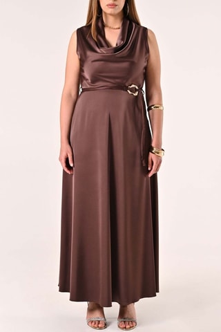 Robe longue - Marron foncé