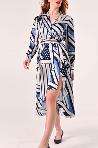 Robe portefeuille - Bleu