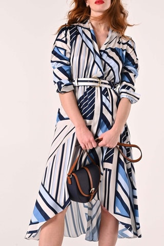 Robe portefeuille - Bleu