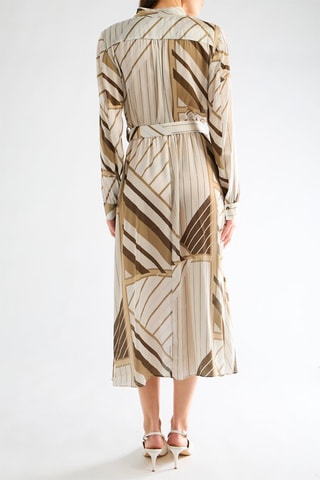 Robe portefeuille - Kaki et beige