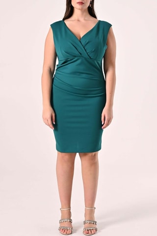 Robe fourreau - Vert foncé
