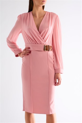 Robe droite - Rose poudré