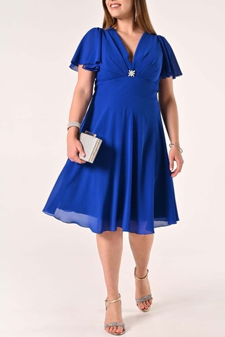 Robe trapèze - Bleu électrique