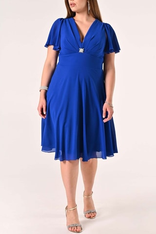 Robe trapèze - Bleu électrique