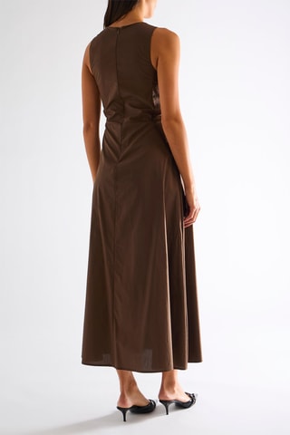 Robe midi - Marron
