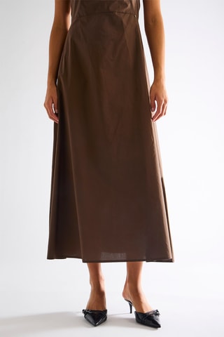 Robe midi - Marron