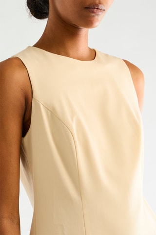 Robe taille basse - Beige