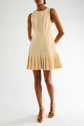 Robe taille basse - Beige