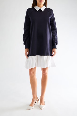 Robe trompe-l'œil - Bleu marine