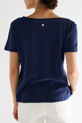 T-shirt en lin - Bleu
