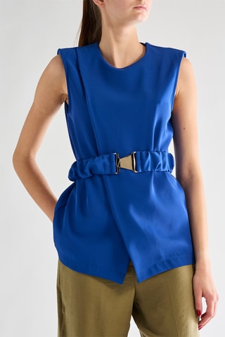 Blouse sans manches - Bleu électrique