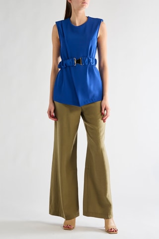 Blouse sans manches - Bleu électrique