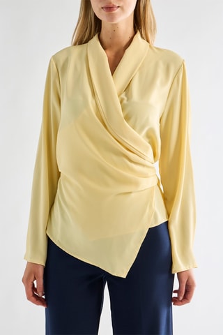 Blouse portefeuille - Jaune
