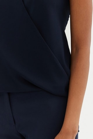 Blouse portefeuille - Bleu marine