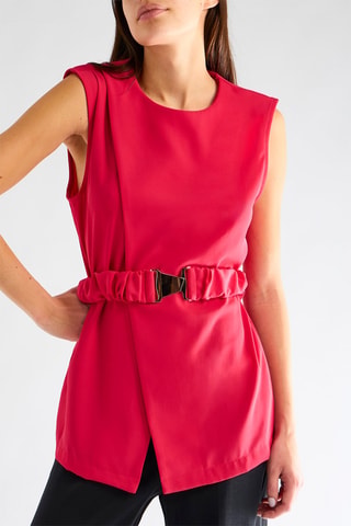 Blouse sans manches - Fuchsia