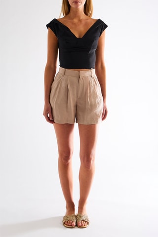 Short taille haute - Beige
