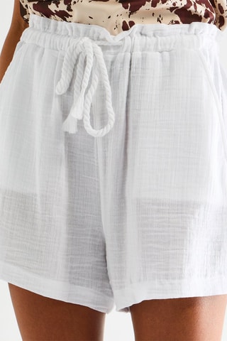 Short taille haute - Blanc