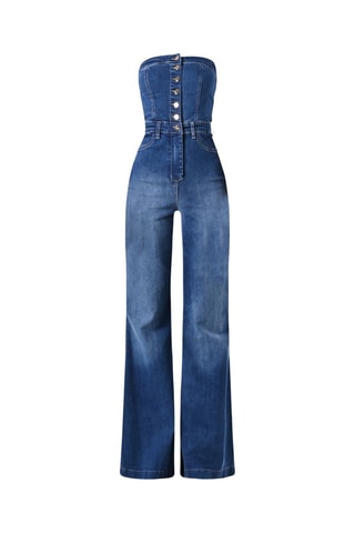 Combinaison bustier en jean - Bleu foncé